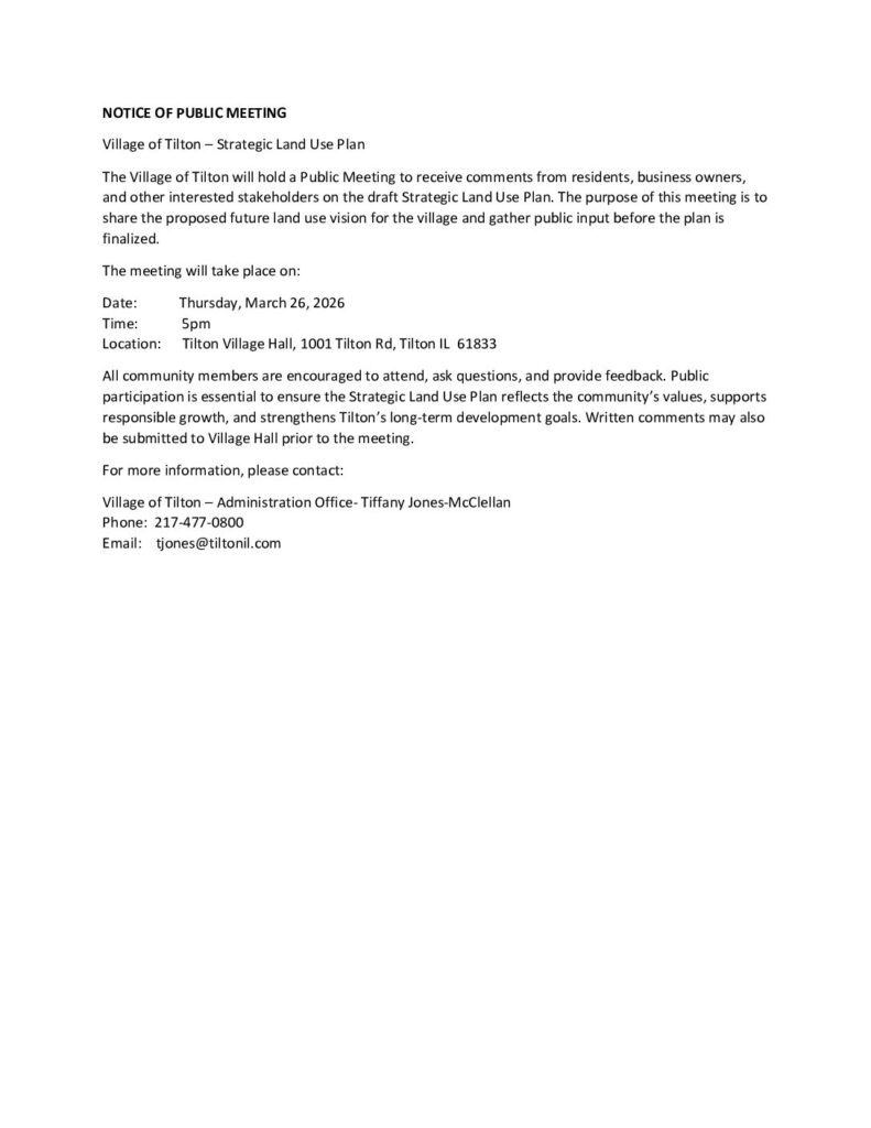 Strategic Land Use Plan Notice Of Public Meeting 2 (002)